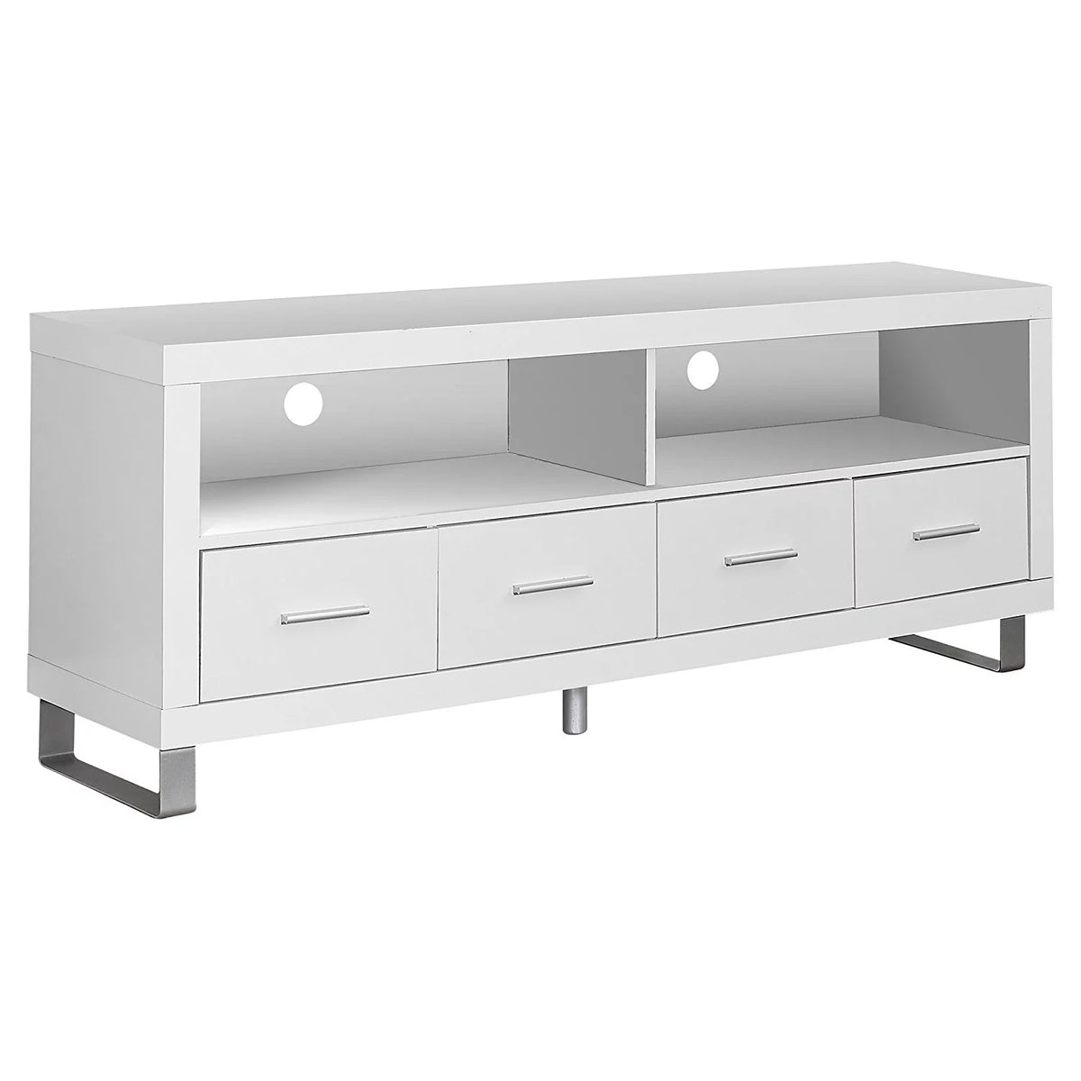 White 2 Pack TV Stand with Storage N370