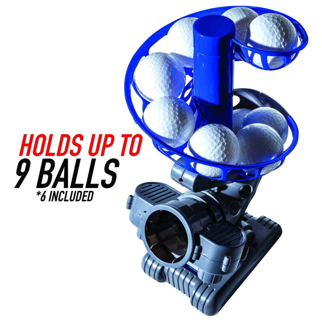 Electronic Baseball Pitching Machine with 6 Plastic Baseballs D43063