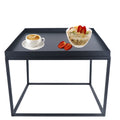 24" Black Metal Square Side Table Z4474