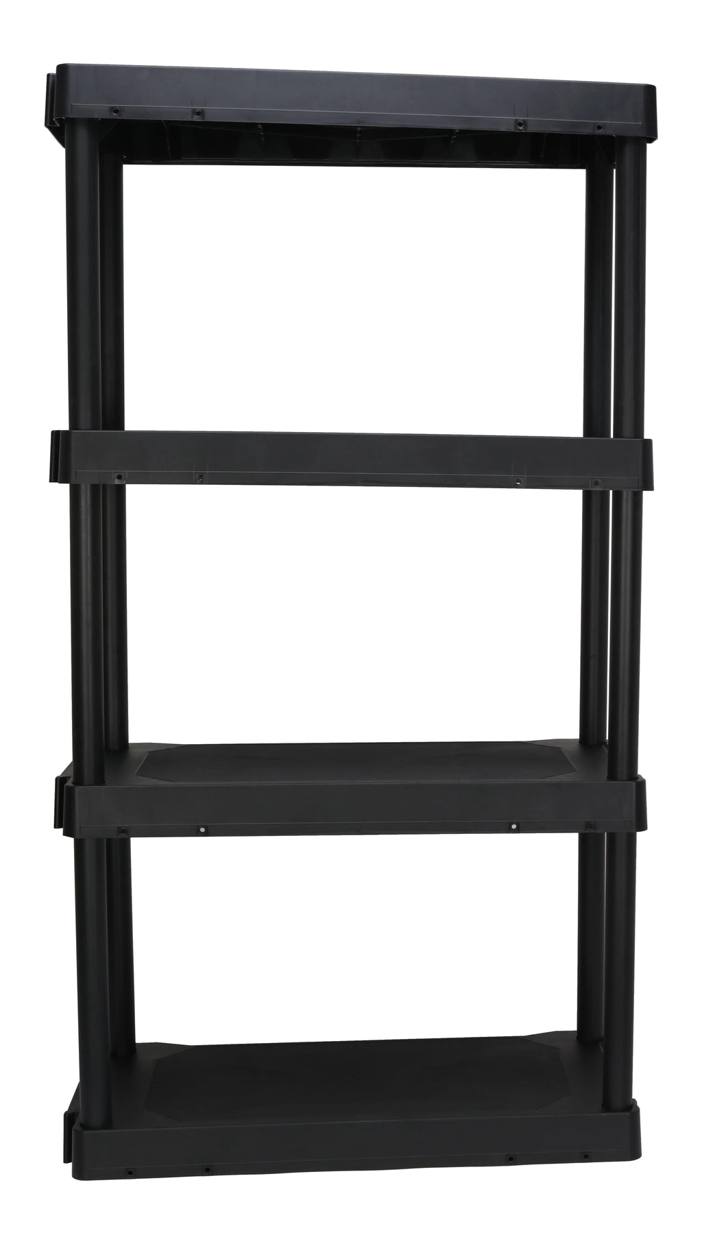 Plastic 4-Tier Storage Shelves Black A192