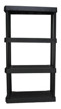 Plastic 4-Tier Storage Shelves Black A192
