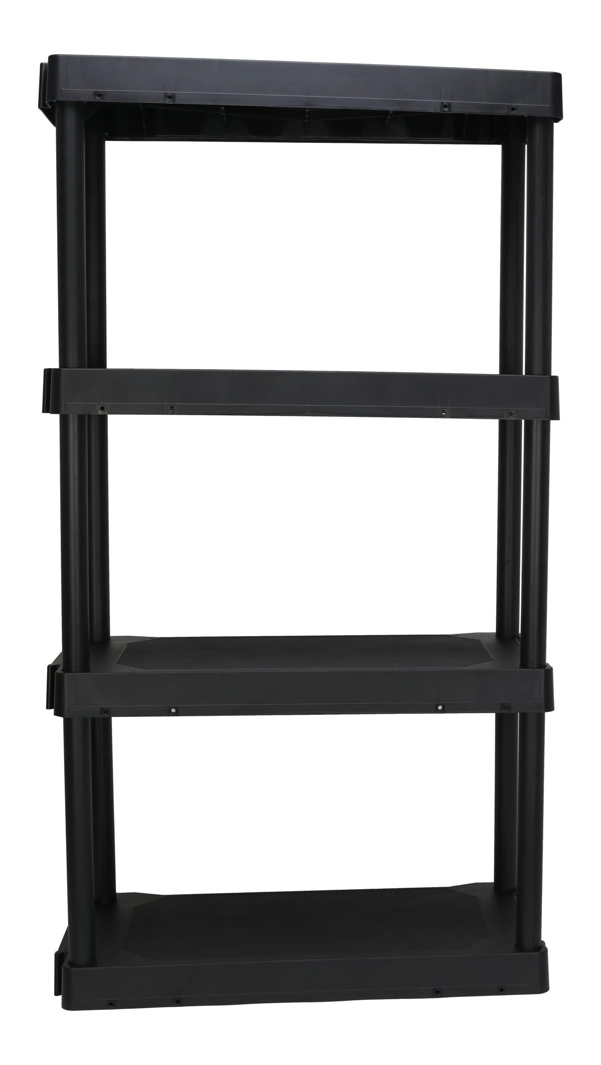 Plastic 4-Tier Storage Shelves Black A192