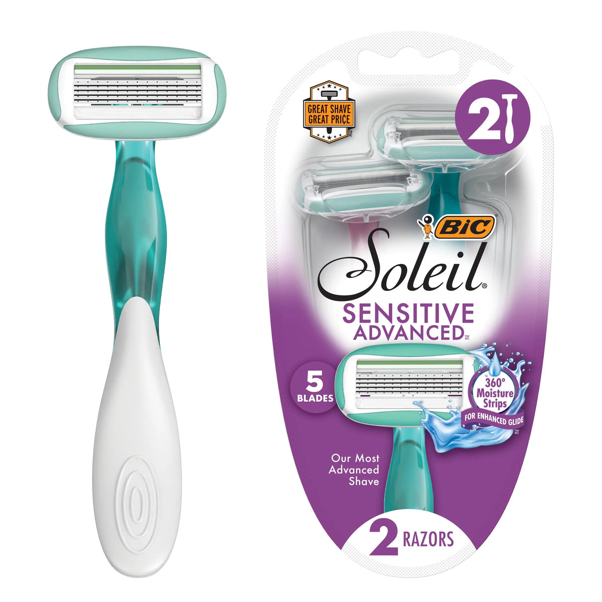 Women's Disposable Razors 5 Blades 2 Count L45054
