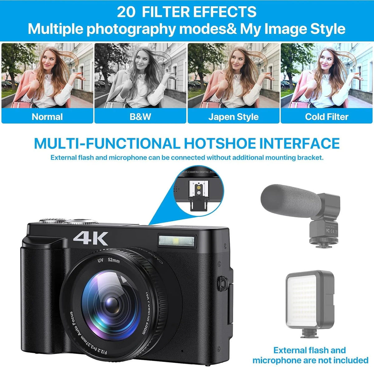 4K Digital Camera with 32GB Card C483