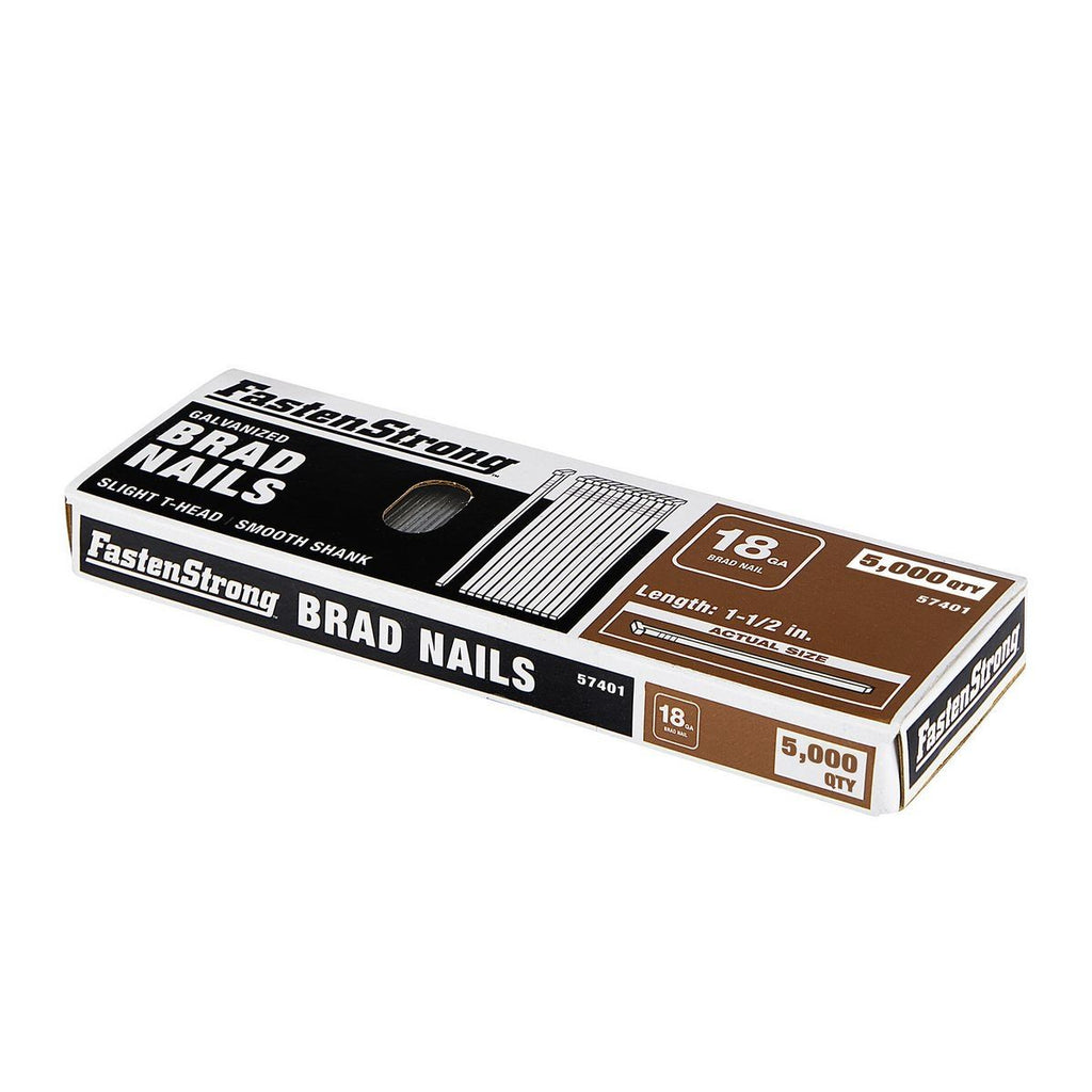 1-1/2 in. 18 GA Galvanized Brad Nails, 5000-Piece Y4958