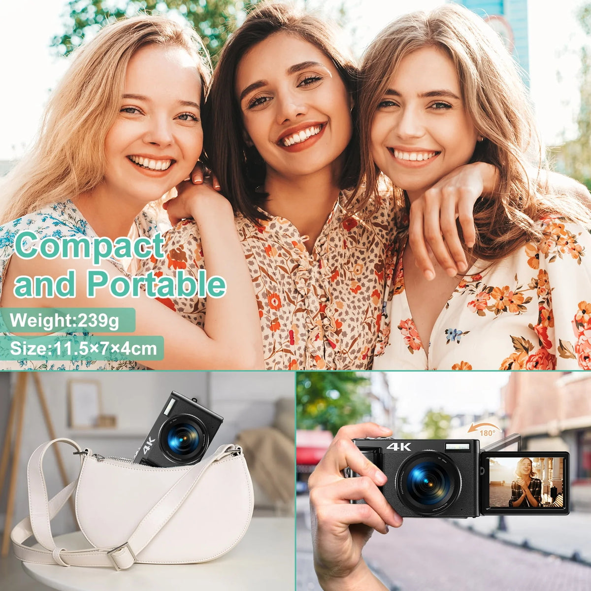 4K Digital Camera with 32GB Card C483