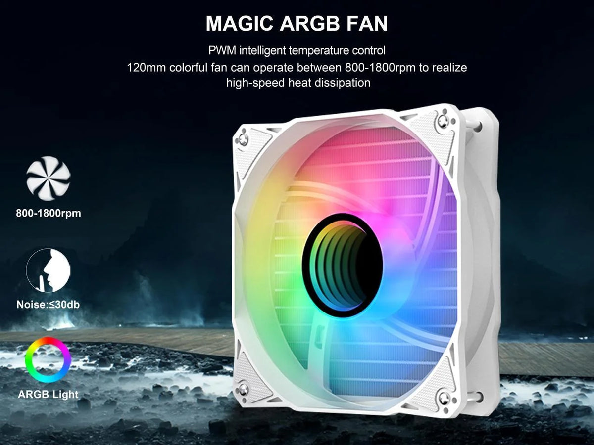 240mm ARGB Liquid Cooler with PWM Fan White Z722221