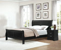 Black 3pc Queen Bed and Nightstands Bedroom Set L260
