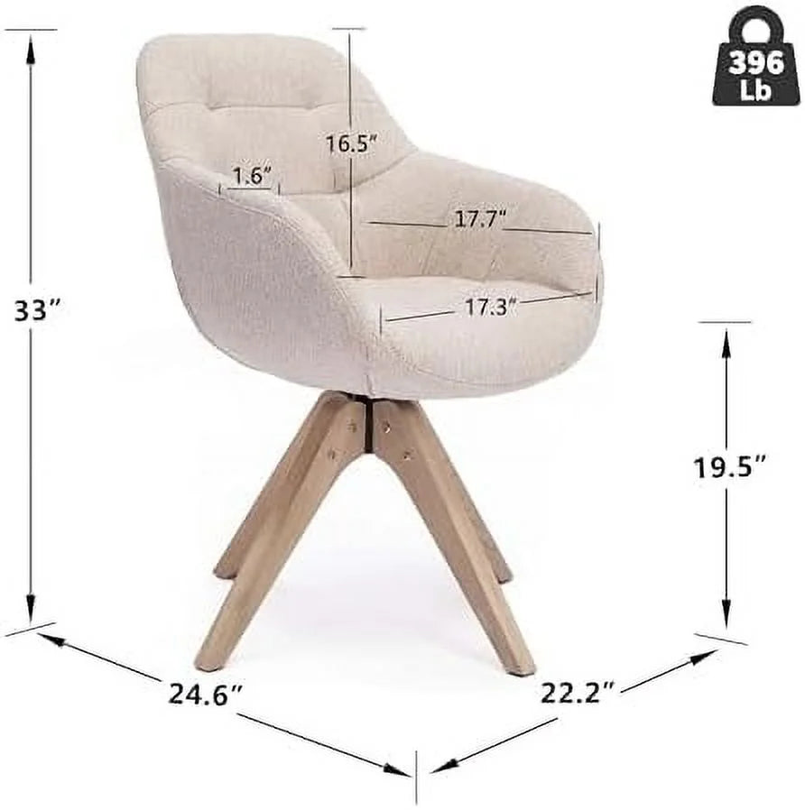 Mid Century Modern Fabric Accent Chair with Oak Wood Legs C6165