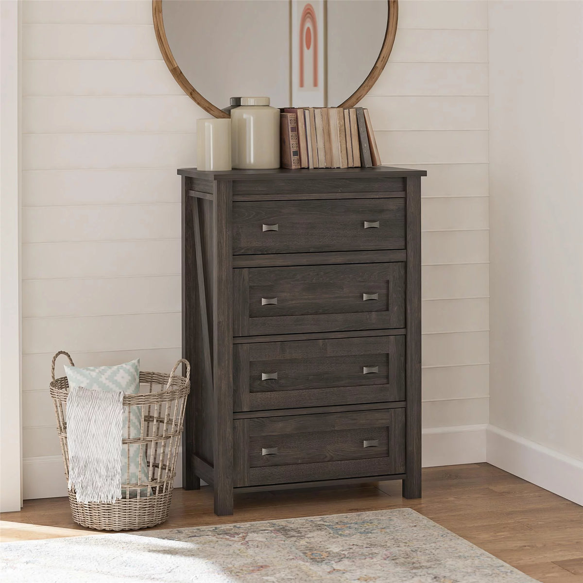 4 Drawer Weathered Oak Dresser N74712