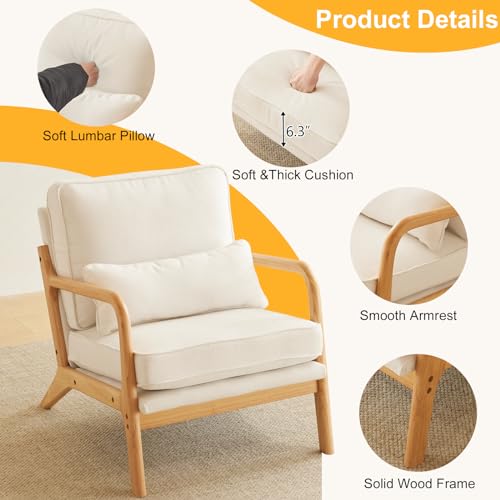 Beige Upholstered Fabric Accent Chairs Set of 2 A98853