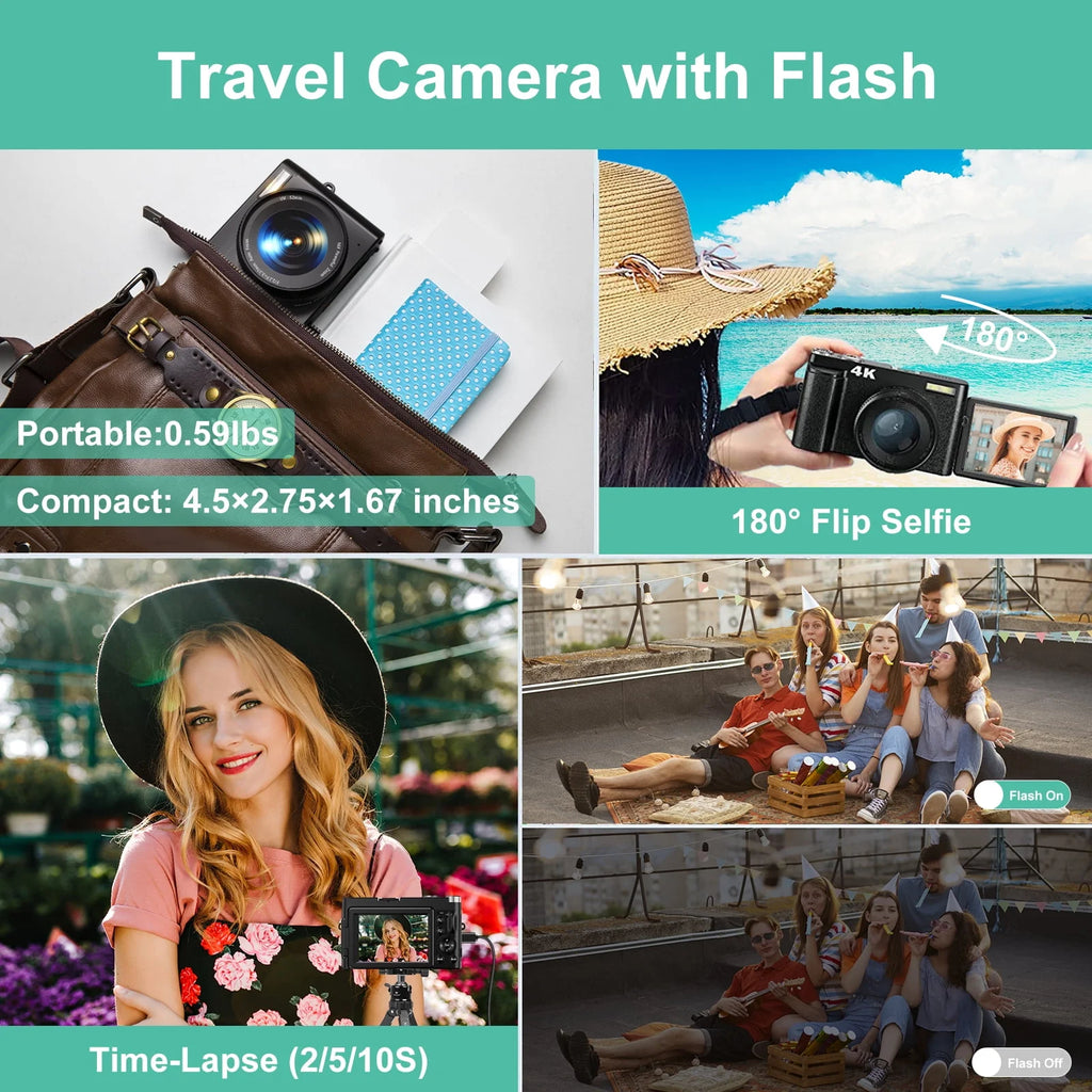 4K Digital Camera with 32GB Card C483