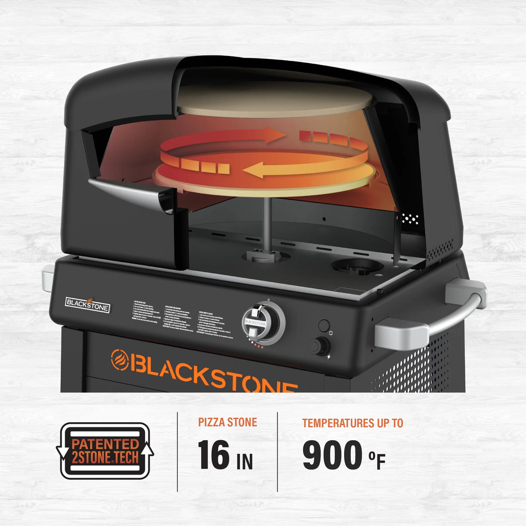 Propane Pizza Oven with Rotating Stone and Mobile Stand D453435
