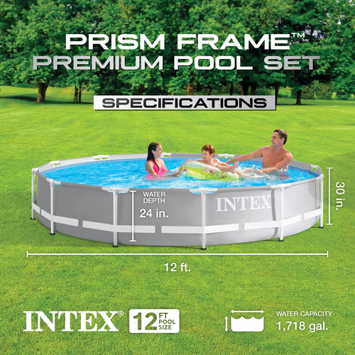 12' x 30 Round Swimming Pool Set C373