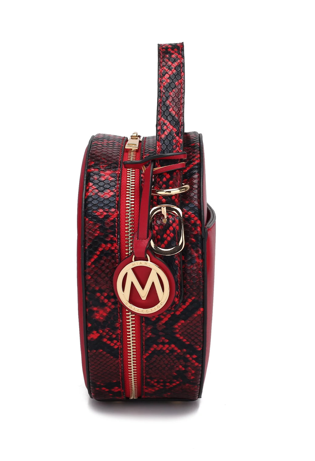 Red Vegan Leather Crossbody Bag U4873