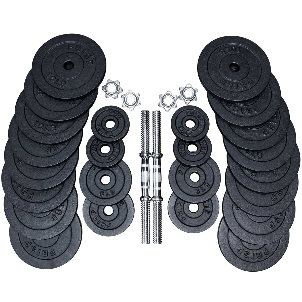 Adjustable Weight Dumbbells Set with Cast Iron Plates X658