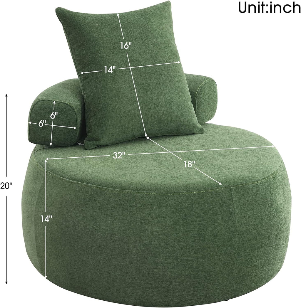 Barrel Armchair with Pillow I860