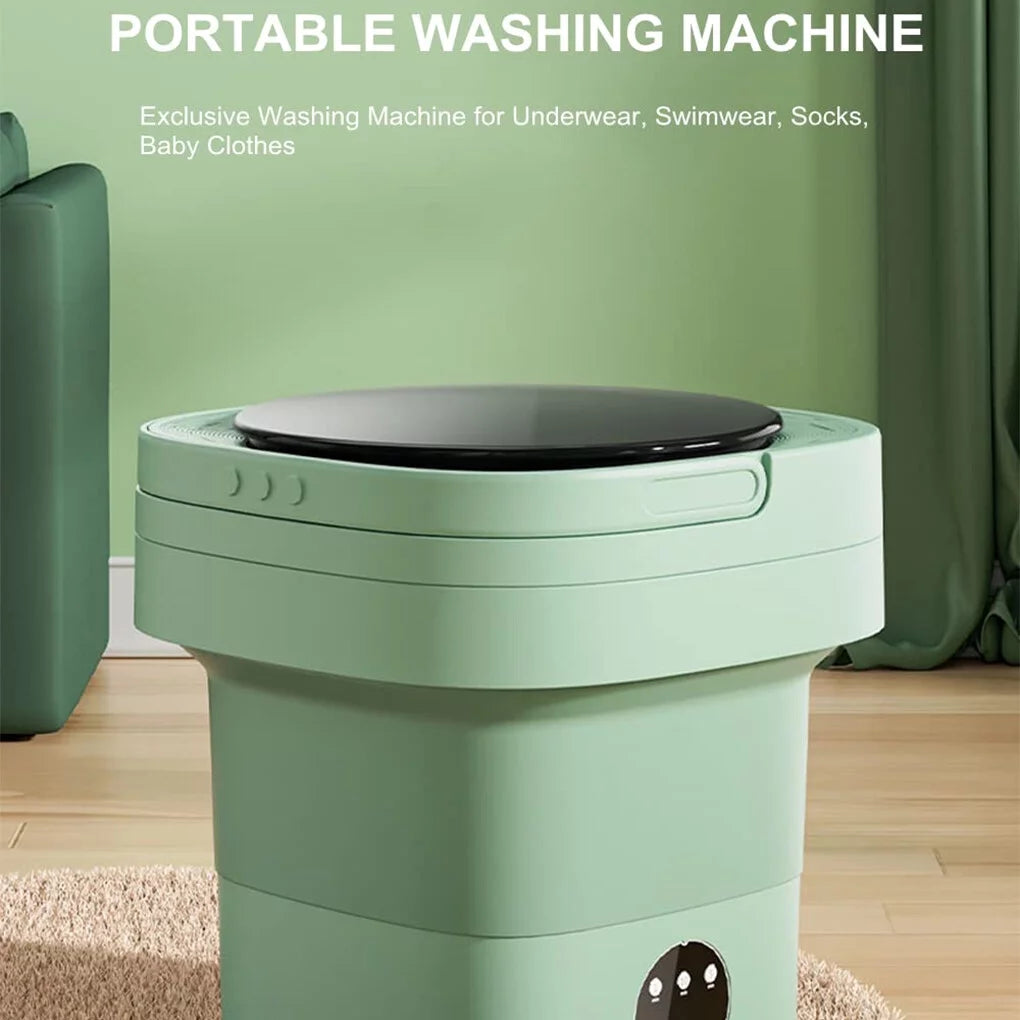6.5L Portable Foldable Mini Washing Machine with Drain Basket W99741