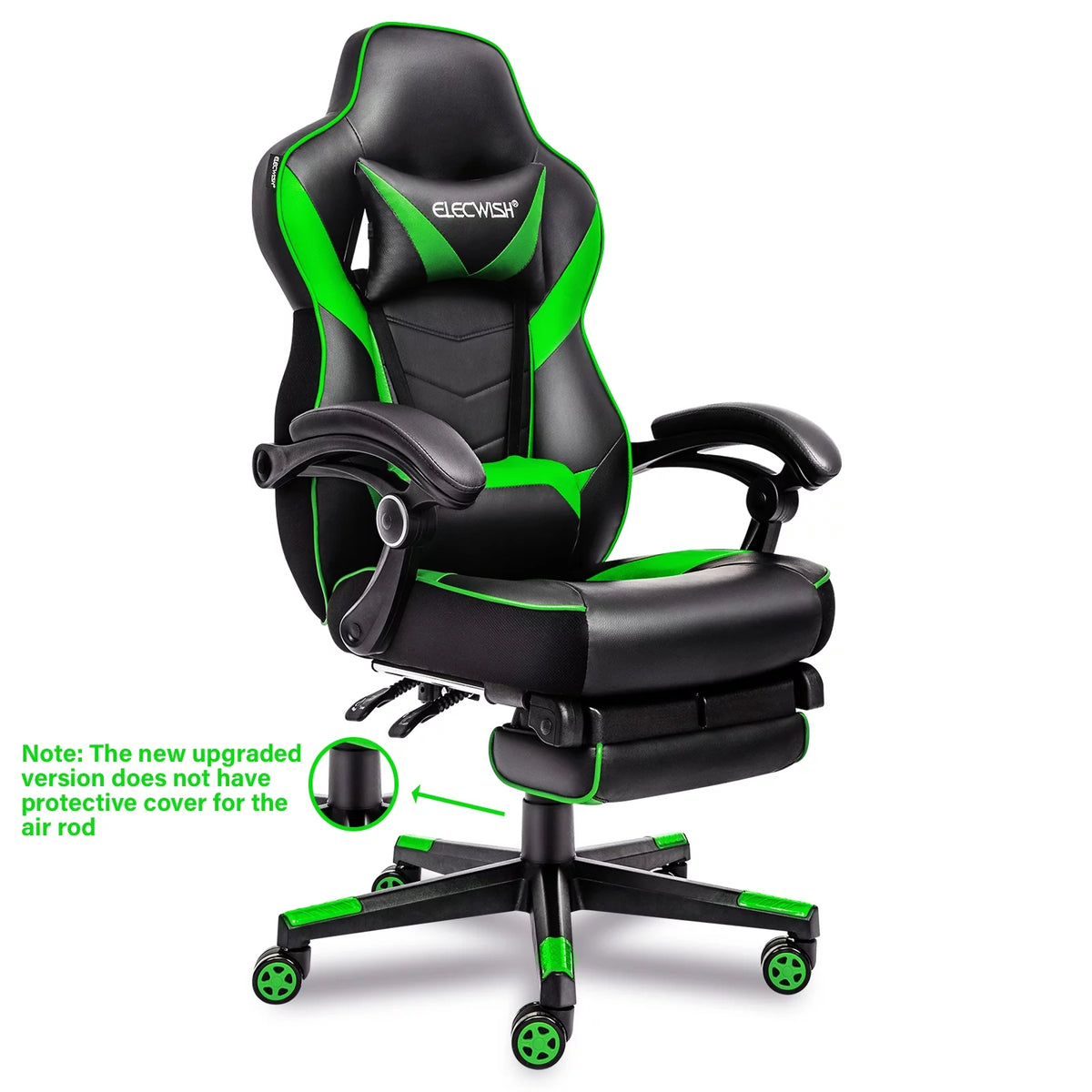 Gray Gaming Chair with Footrest W49862