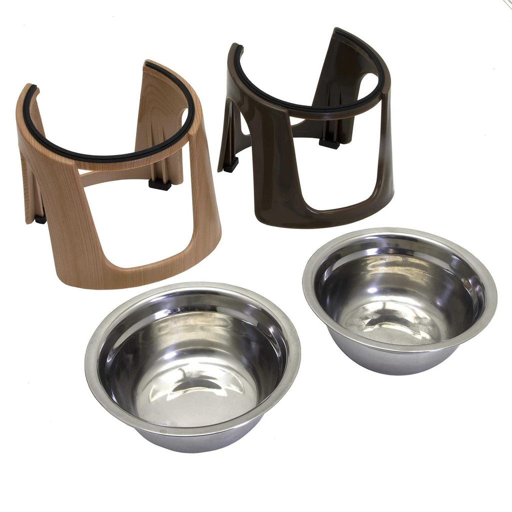Raised Stainless Steel Food Bowls U576