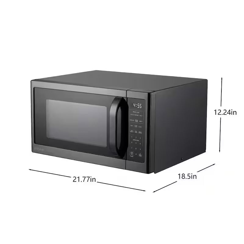 Black Stainless Steel 1,100 Watt Countertop Microwave E70801