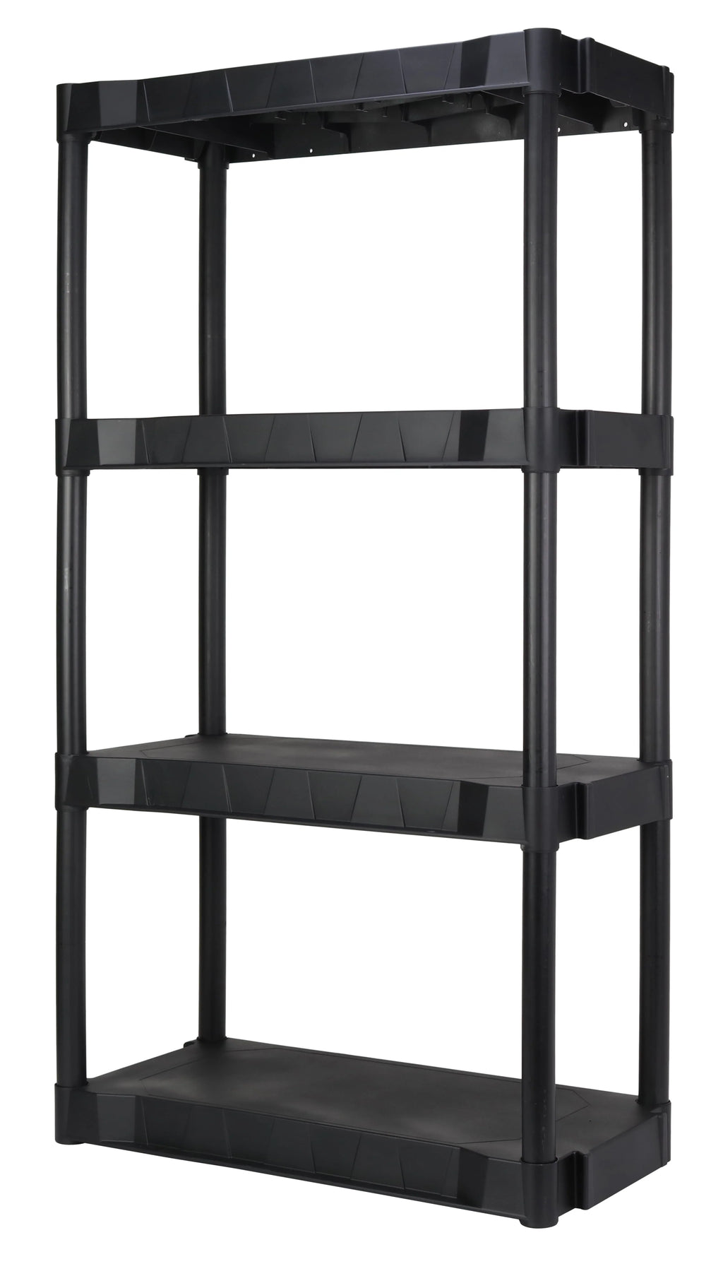 Plastic 4-Tier Storage Shelves Black A192