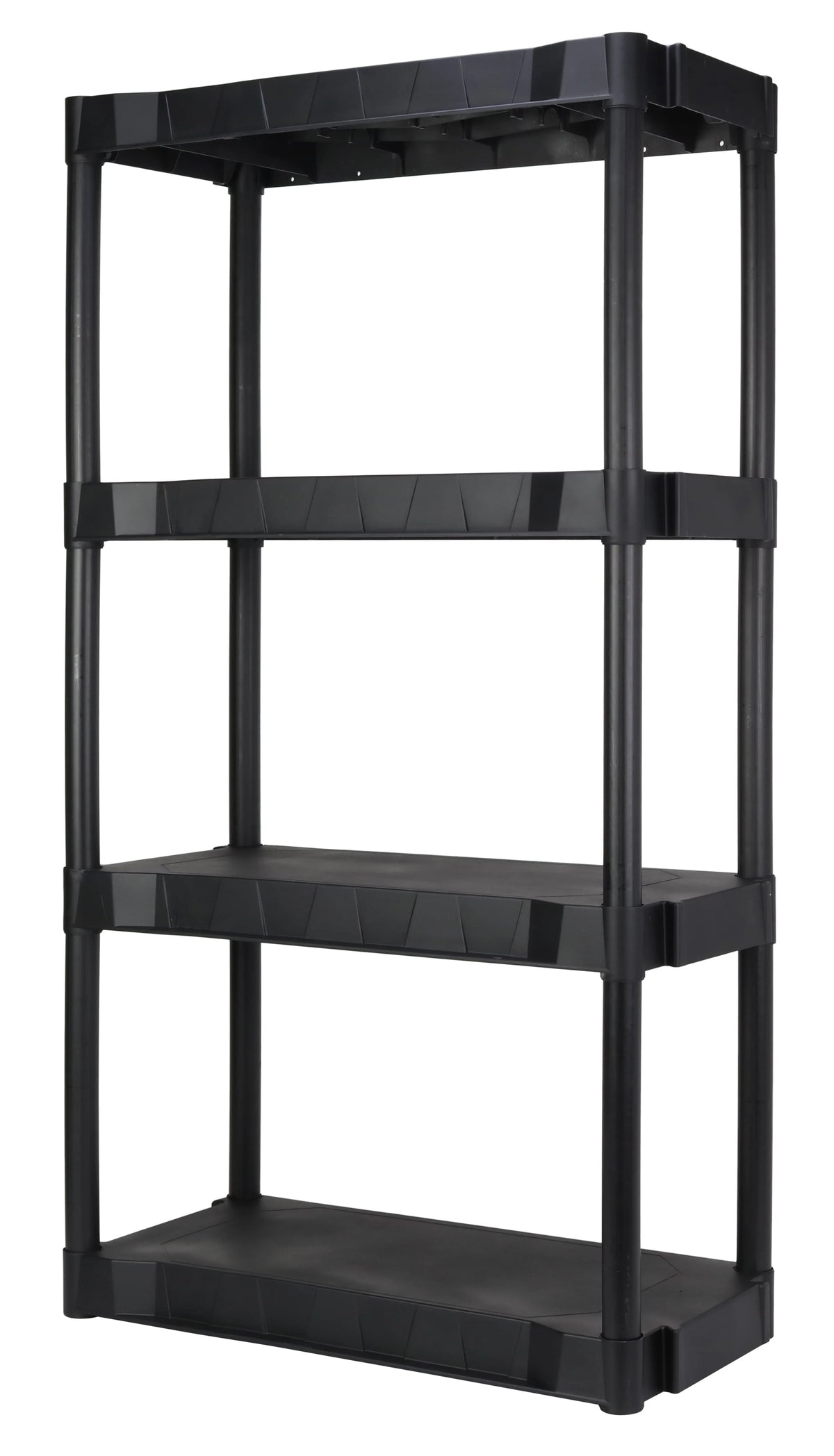 Plastic 4-Tier Storage Shelves Black A192