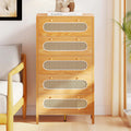 5 Drawer Tall Rattan Wood Dresser E126917