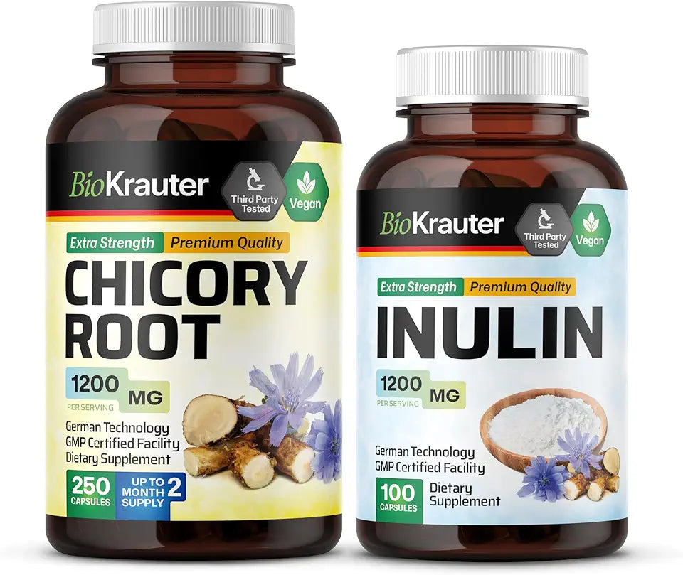 Chicory Root 250 Capsules & Inulin 100 Capsules J43318