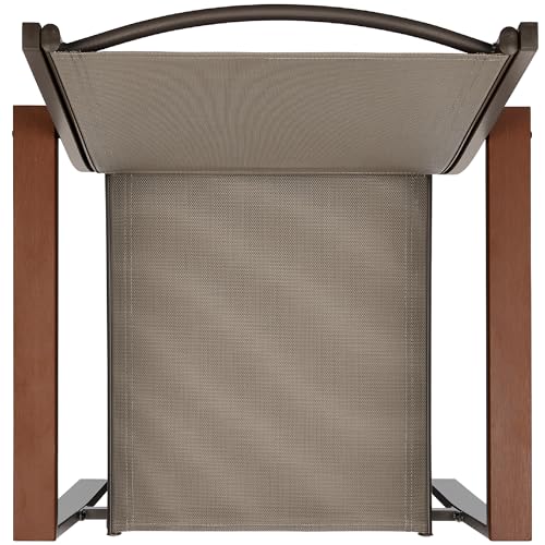 Set of 2 Stackable Outdoor Textilene Chairs with Armrests F4819