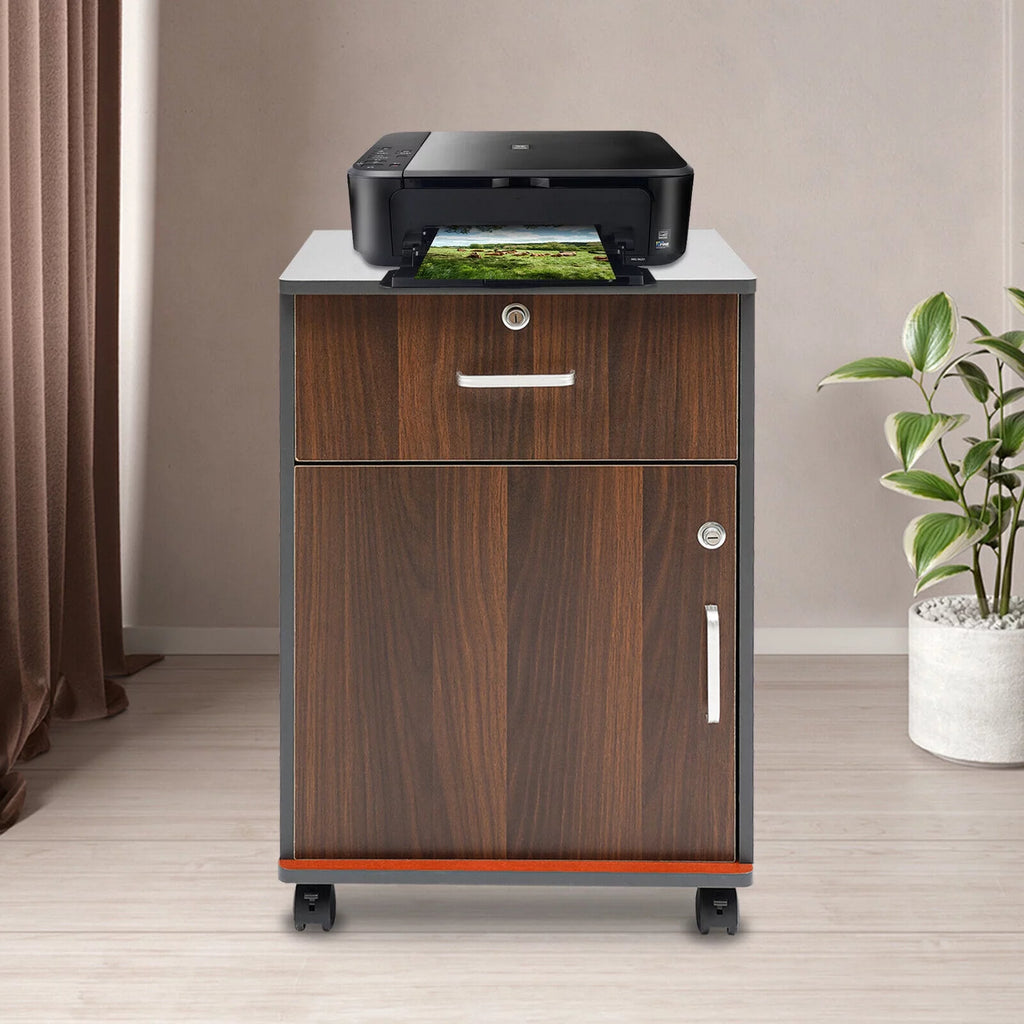Metal MDF Mobile 1-Drawer File Cabinet with Wheel L1723