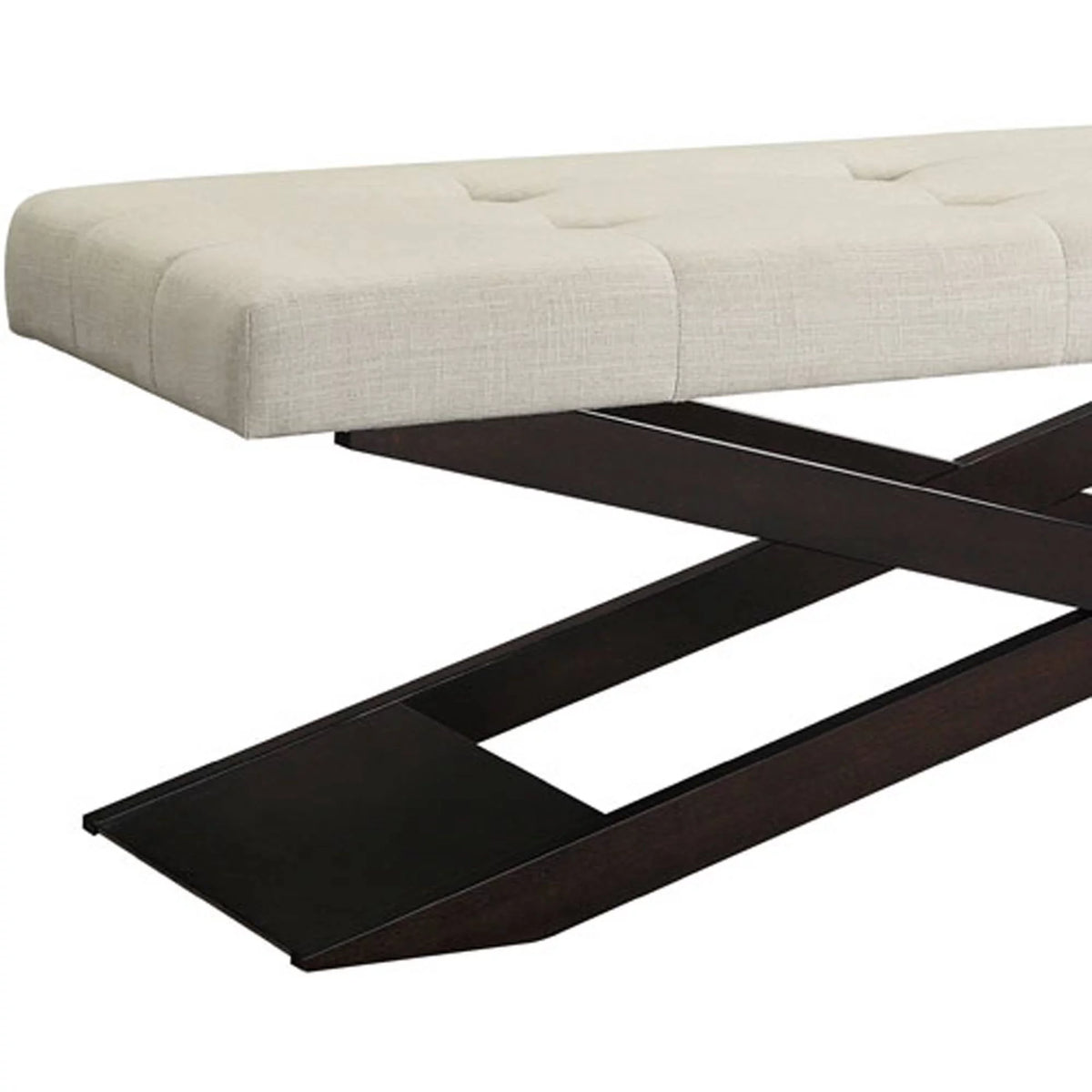 Beige Tufted Upholstered Bench M242694