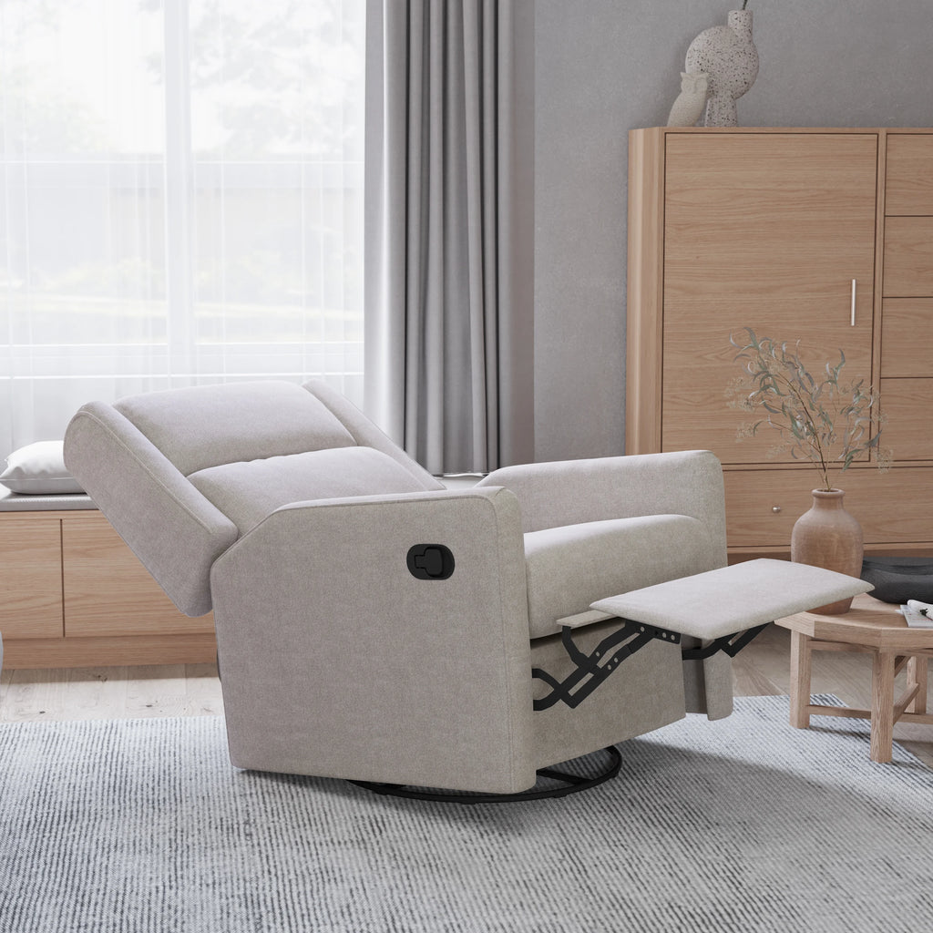 Light Gray Recliner Rocker Swivel Glider Chair K1964