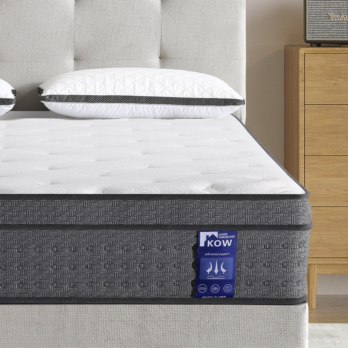 12 inch Full Size Gel Memory Foam Hybrid Mattress W589