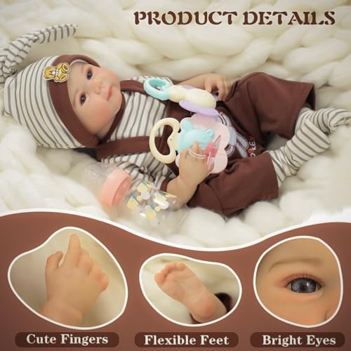 20" Realistic Lifelike Newborn Baby Doll Full Vinyl Body H7450