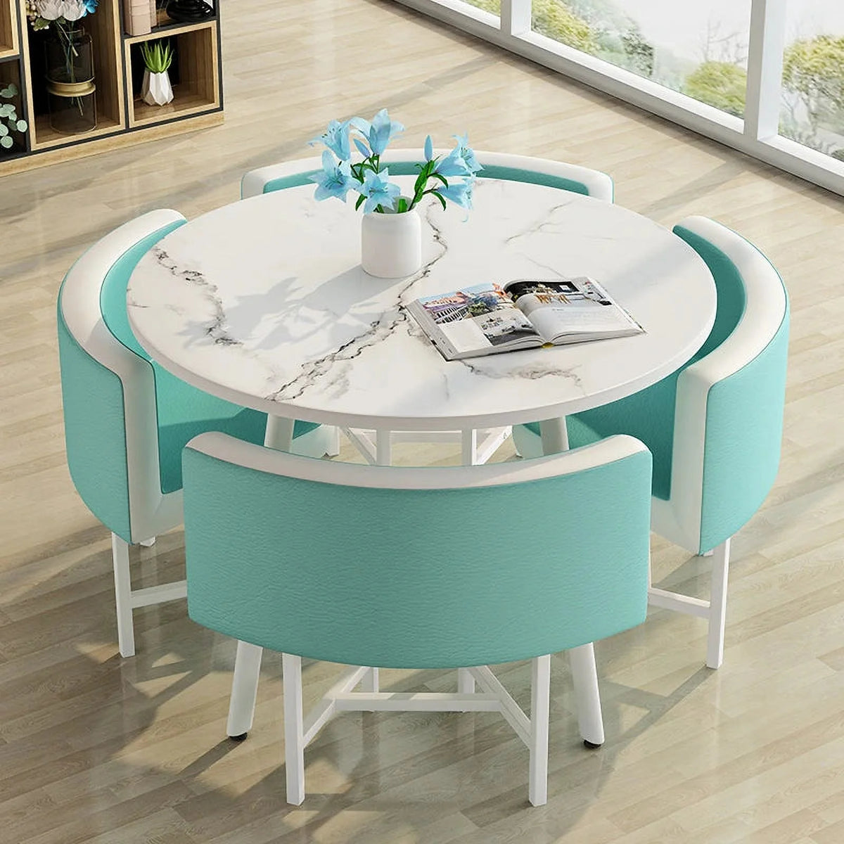 Dining Table Set 4 Chairs Z453