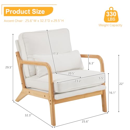 Beige Upholstered Fabric Accent Chairs Set of 2 A98853