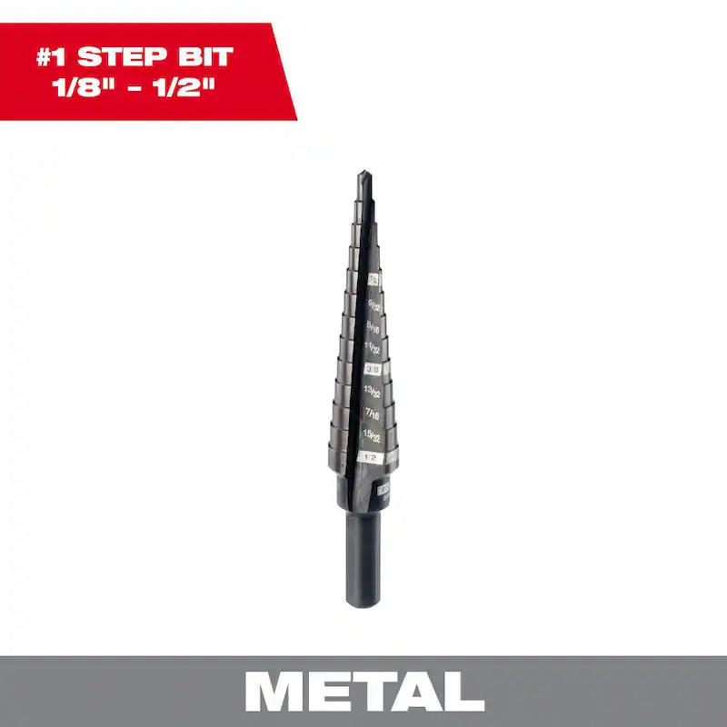 Black Oxide Step Drill Bit 13-Steps G61245