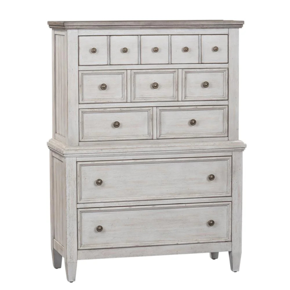 White 5 Drawer Chest F8950