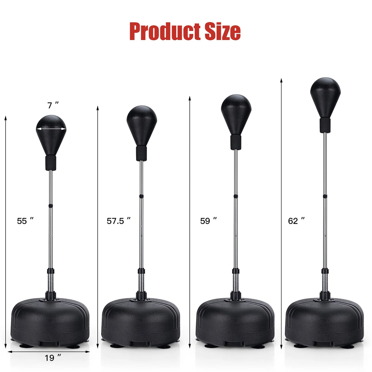 Freestanding Punching Bag with Stand and Boxing Gloves Q9509
