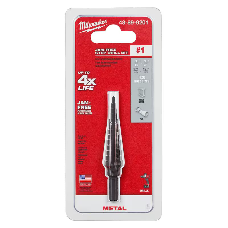 Black Oxide Step Drill Bit 13-Steps G61245