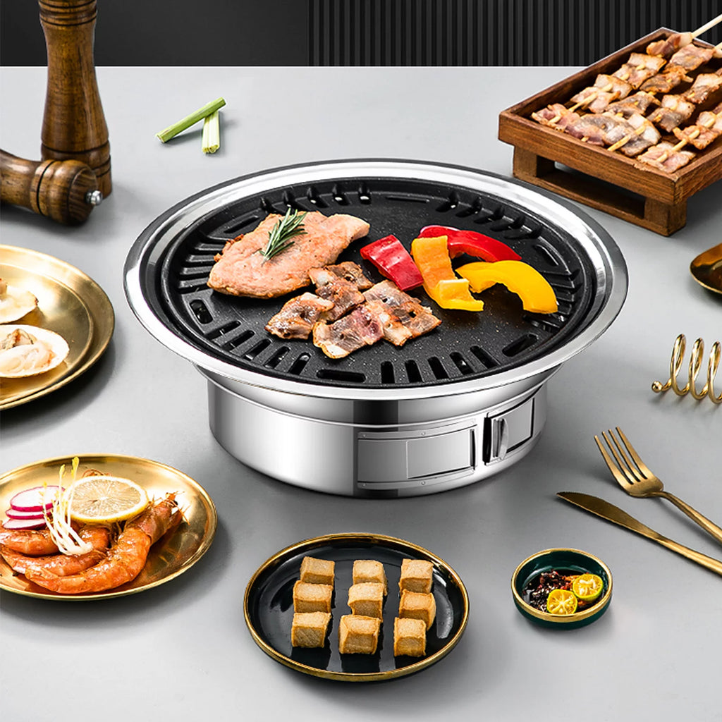Charcoal Grill Non-stick Portable Stainless Steel BBQ Stove D652009