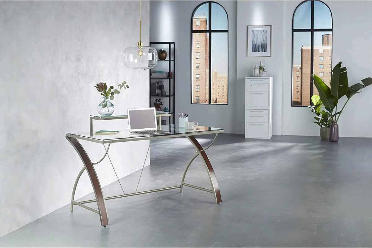 55"W Glass Computer Desk I623484