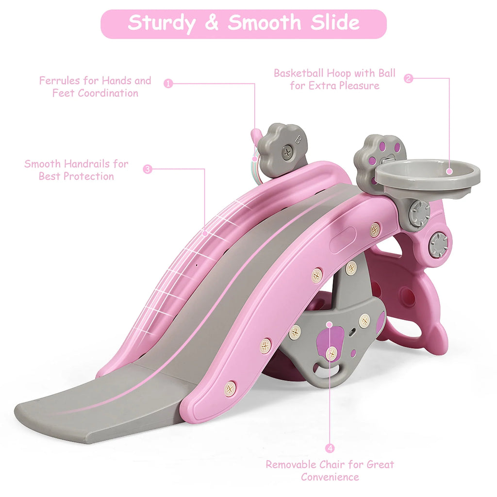 4-in-1 Kids Swing Slide Set T871414
