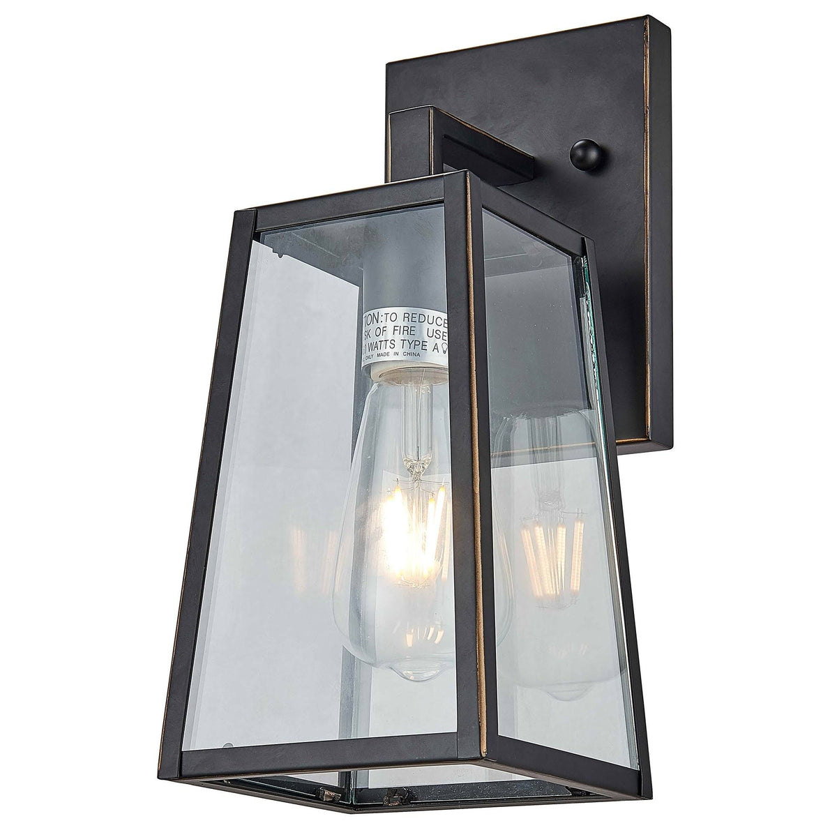 1 Light Outdoor Wall Lantern in Imperial Black Finish B32794