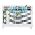 5000 BTU 115V Window-Mounted Compact Air Conditioner, White Z69490