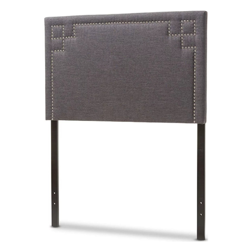 Dark Grey Fabric Upholstered Twin Size Headboard H632767