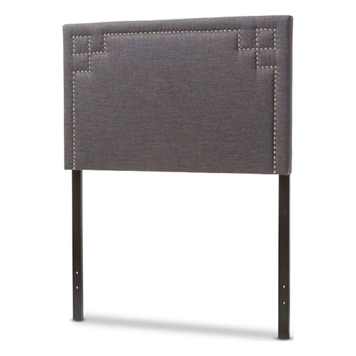 Dark Grey Fabric Upholstered Twin Size Headboard H632767