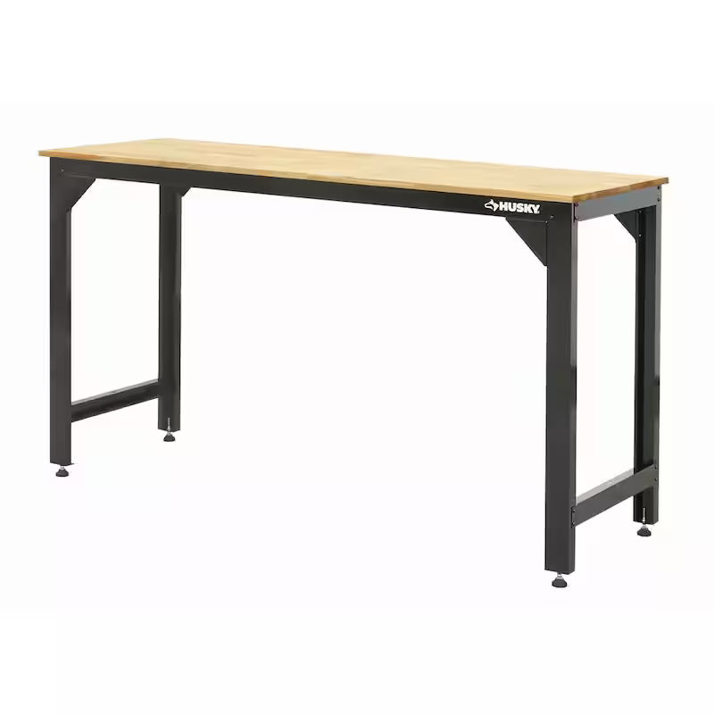Solid Wood Top Workbench in Black C7139