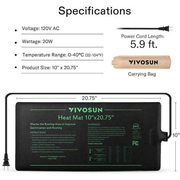 Seedling Heat Mat and Digital Thermostat Combo Set U396